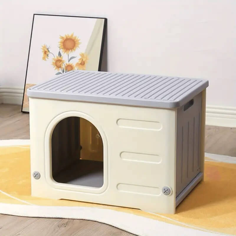 Easy-Clean Cat Cave For Indoor Pet House -9