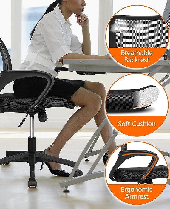 Home Office Chair Ergonomic Computer Swivel Chair (9)