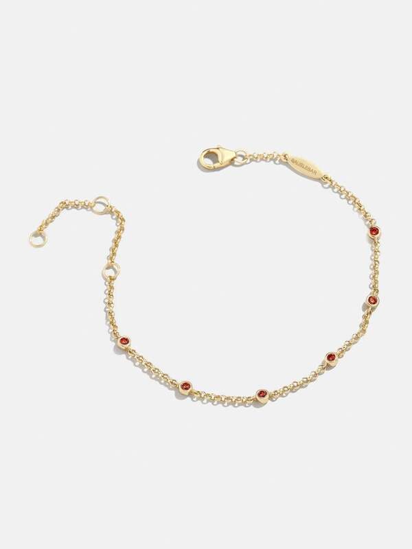 18K Gold Plated Colorful Zircon Bracelet with Birthstones