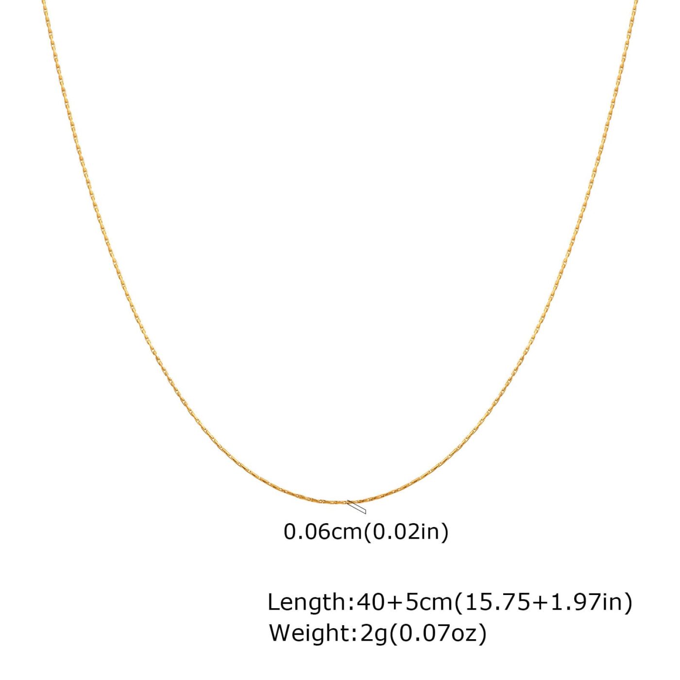 1 1Pcs Delicate Golden Stainless Steel Chain Necklace for Women Daily Wear