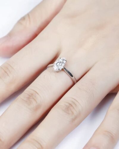 1 Carat Lab Grown Marquise Diamond Ring