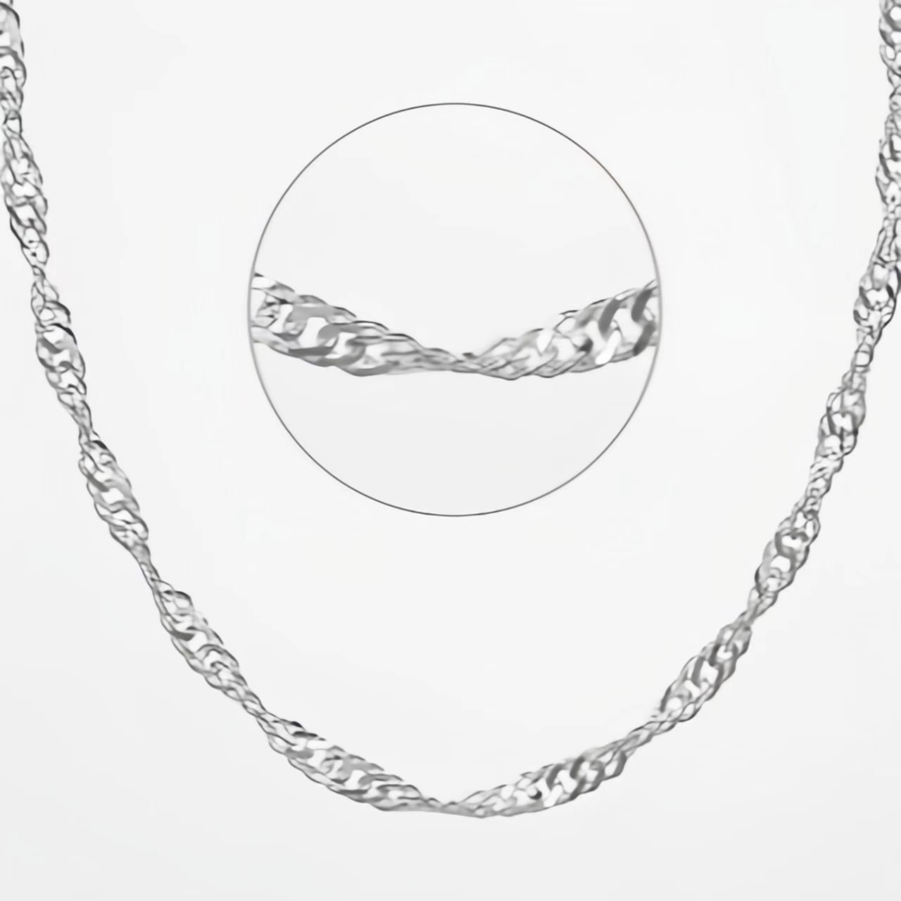 Dainty Stainless Steel Twisted Curb Chain for Women and Men (1)