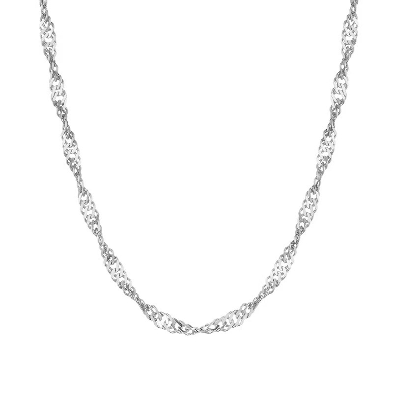 Dainty Stainless Steel Twisted Curb Chain for Women and Men (1)