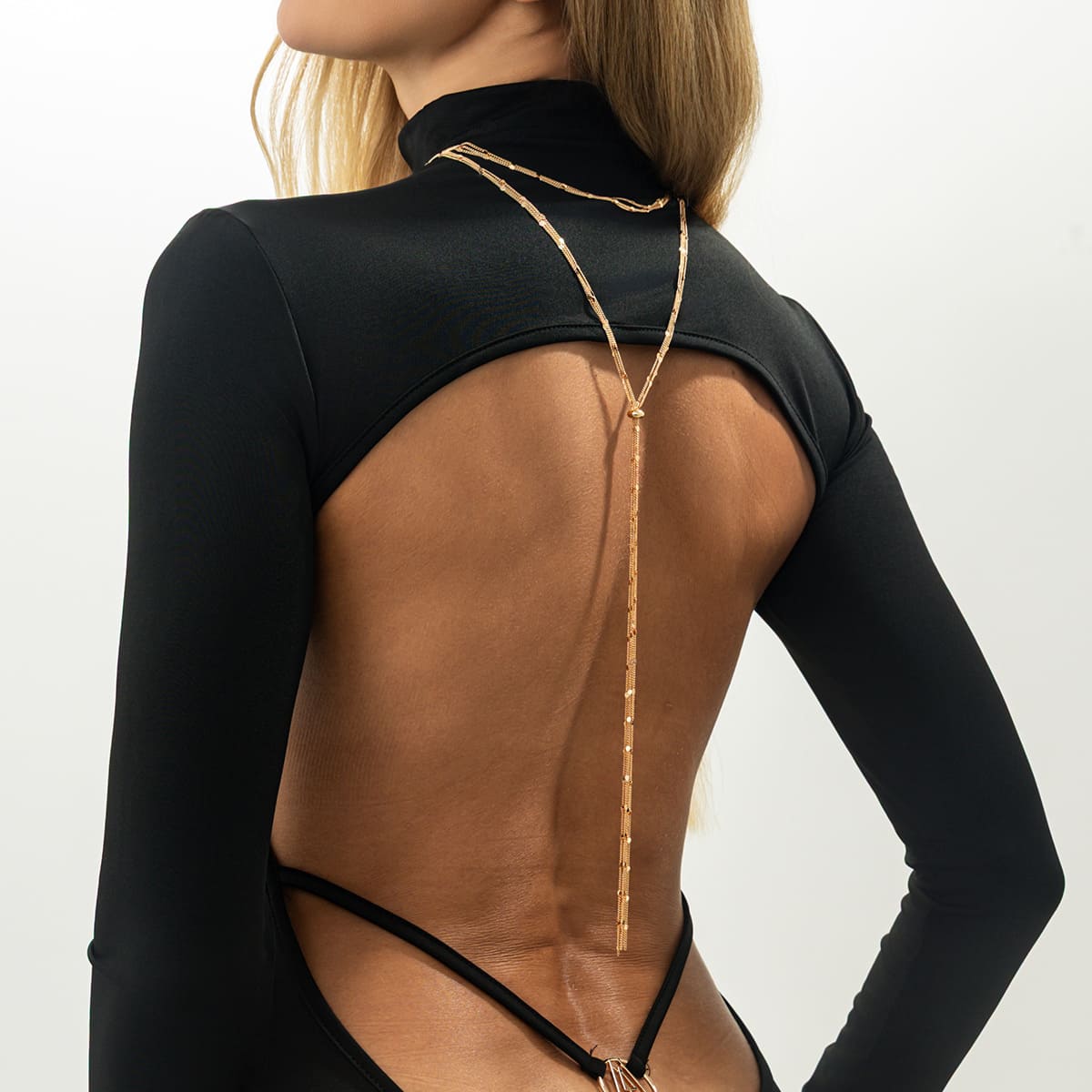 Layered Y-Shaped Tassel Long Chain Statement Necklace Sexy Style