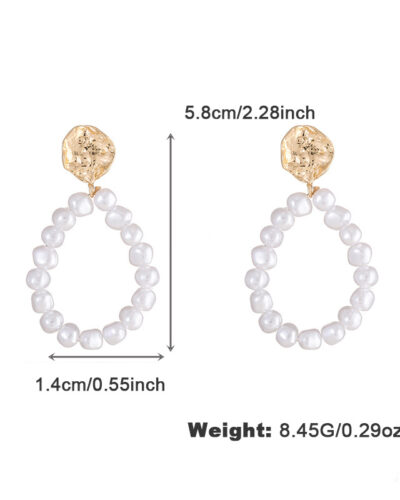 Vintage Elegant Baroque Pearl Drop Earrings