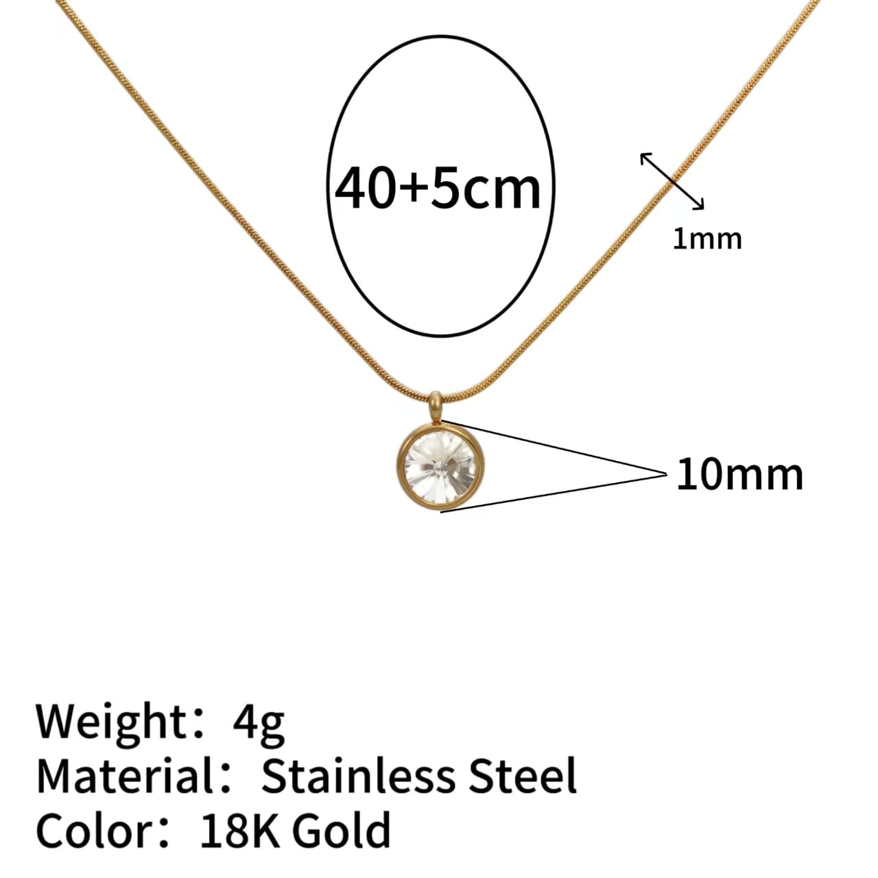 Delicate 18K Gold Plated Family Birthstone Necklace Pendant