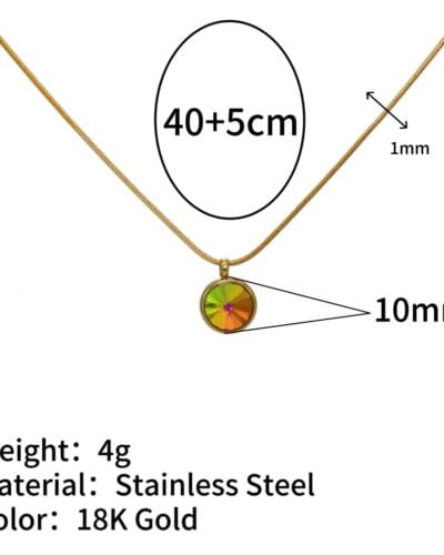 Delicate 18K Gold Plated Family Birthstone Necklace Pendant