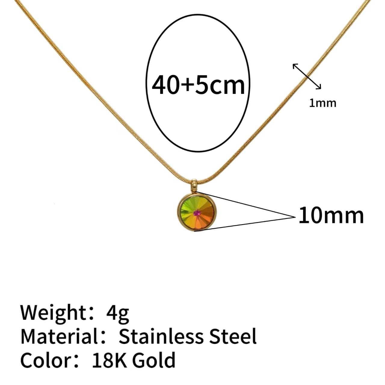 Delicate 18K Gold Plated Family Birthstone Necklace Pendant