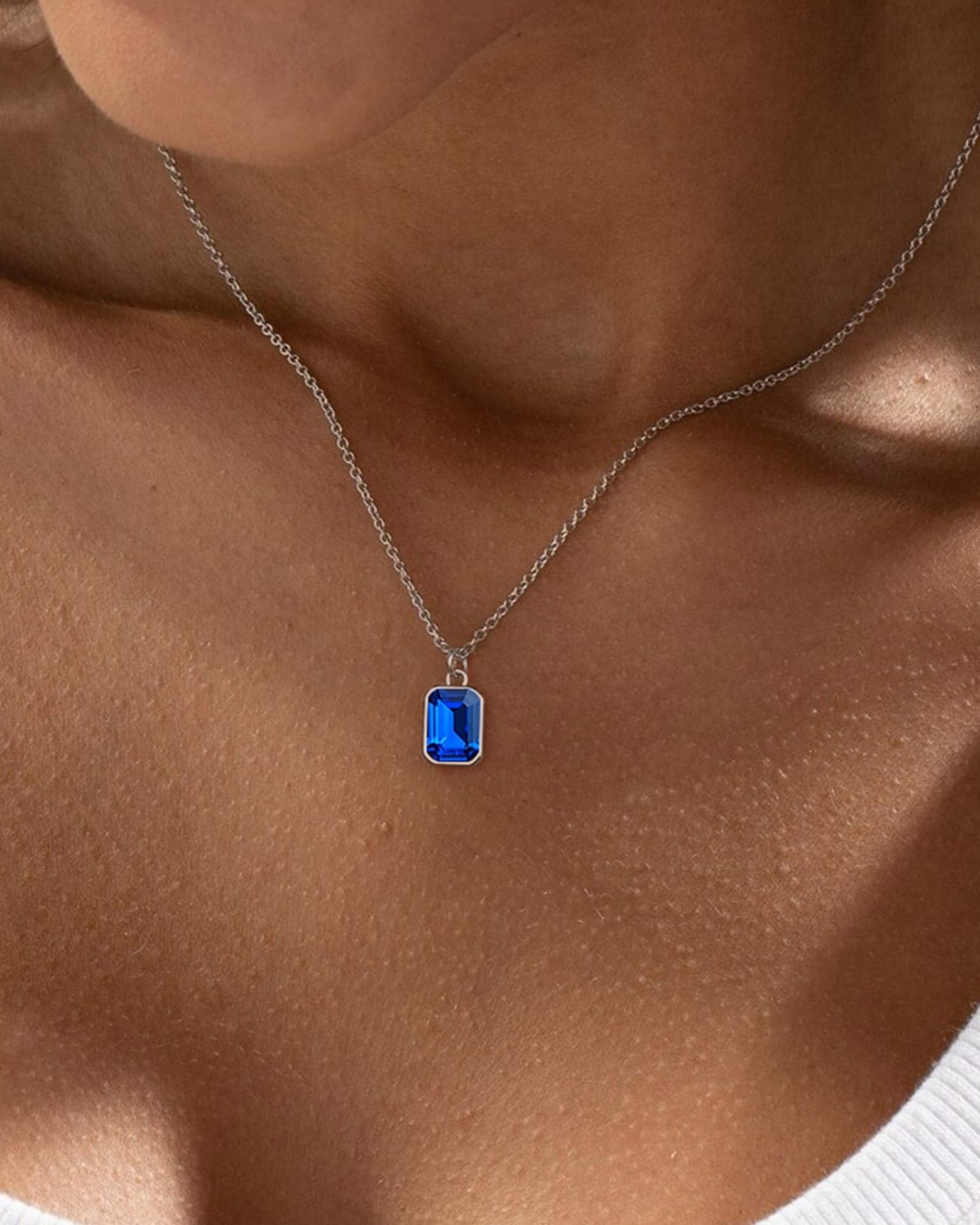 14K Gold Dainty Garnet Birthstone Layered Necklace Paperclip Chain