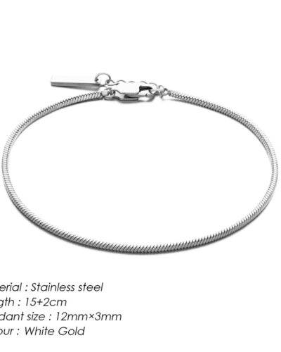 Thin Stainless Steel Bracelets for Men Stackable