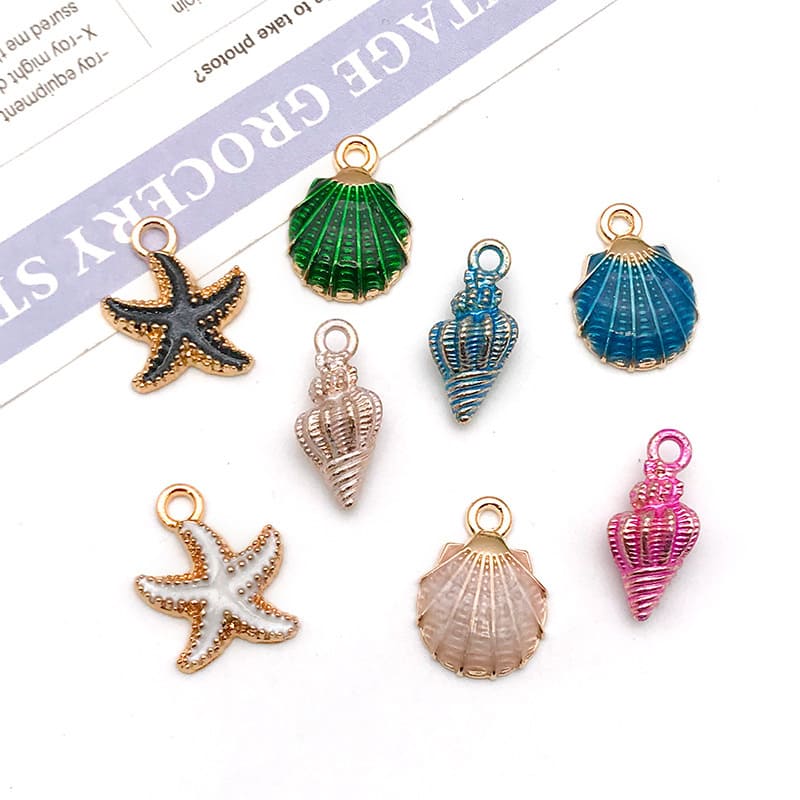 15Pcs Mermaid Seashell Stainless Steel Charms for Bracelets - Afbeelding 4