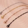 18K Gold Dainty 2MM Singapore Chain Necklace for DIY Jewelry 1