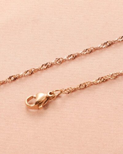 18K Gold Dainty 2MM Singapore Chain Necklace for DIY Jewelry