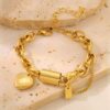 18K Gold Plated Bracelet with Heart Pendant