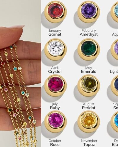 18K Gold Plated Colorful Zircon Bracelet with Birthstones