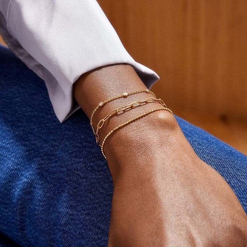 18K Gold Plated Colorful Zircon Bracelet with Birthstones