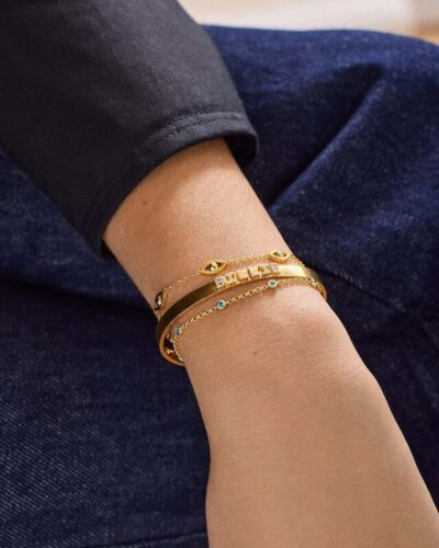 18K Gold Plated Colorful Zircon Bracelet with Birthstones