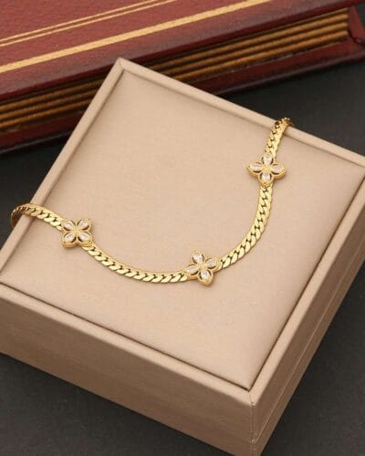 18K Gold Plated Rope Chain Shell Pearl Pendant Necklace 2