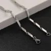 1Pcs 2-4MM Stainless Steel Ingot Chain for Men Women