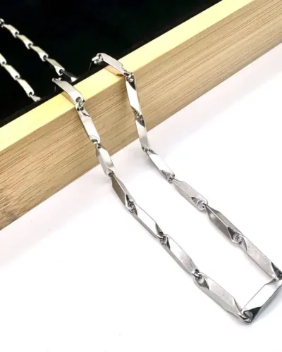 1Pcs 2 4MM Stainless Steel Ingot Chain for Men Women 2