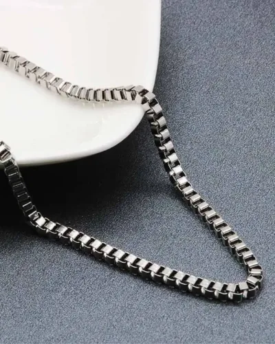 1Pcs 2/3/4mm Stainless Steel Box Chain Necklace Wholesale