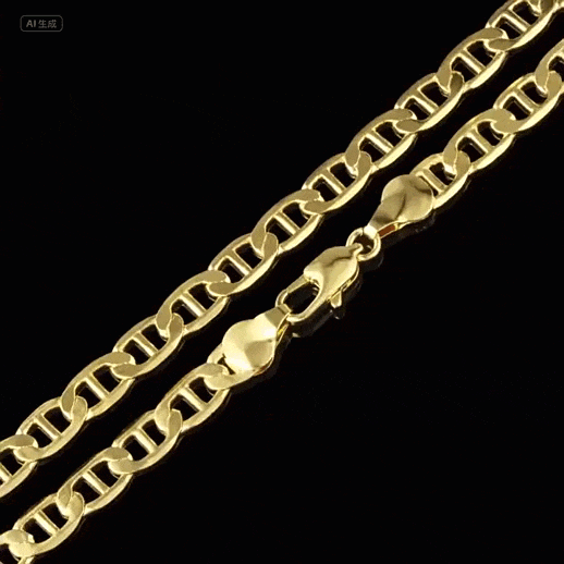 1Pcs 3 7MM Stainless Steel Golden Mariner Chain 1