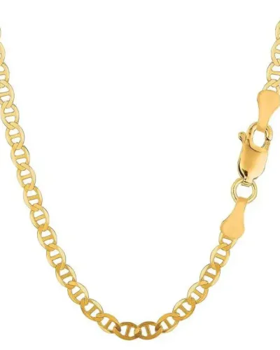 1Pcs 3 7MM Stainless Steel Golden Mariner Chain 4
