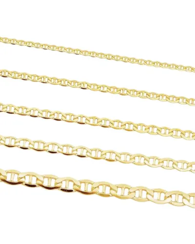 1Pcs 3 7MM Stainless Steel Golden Mariner Chain 5