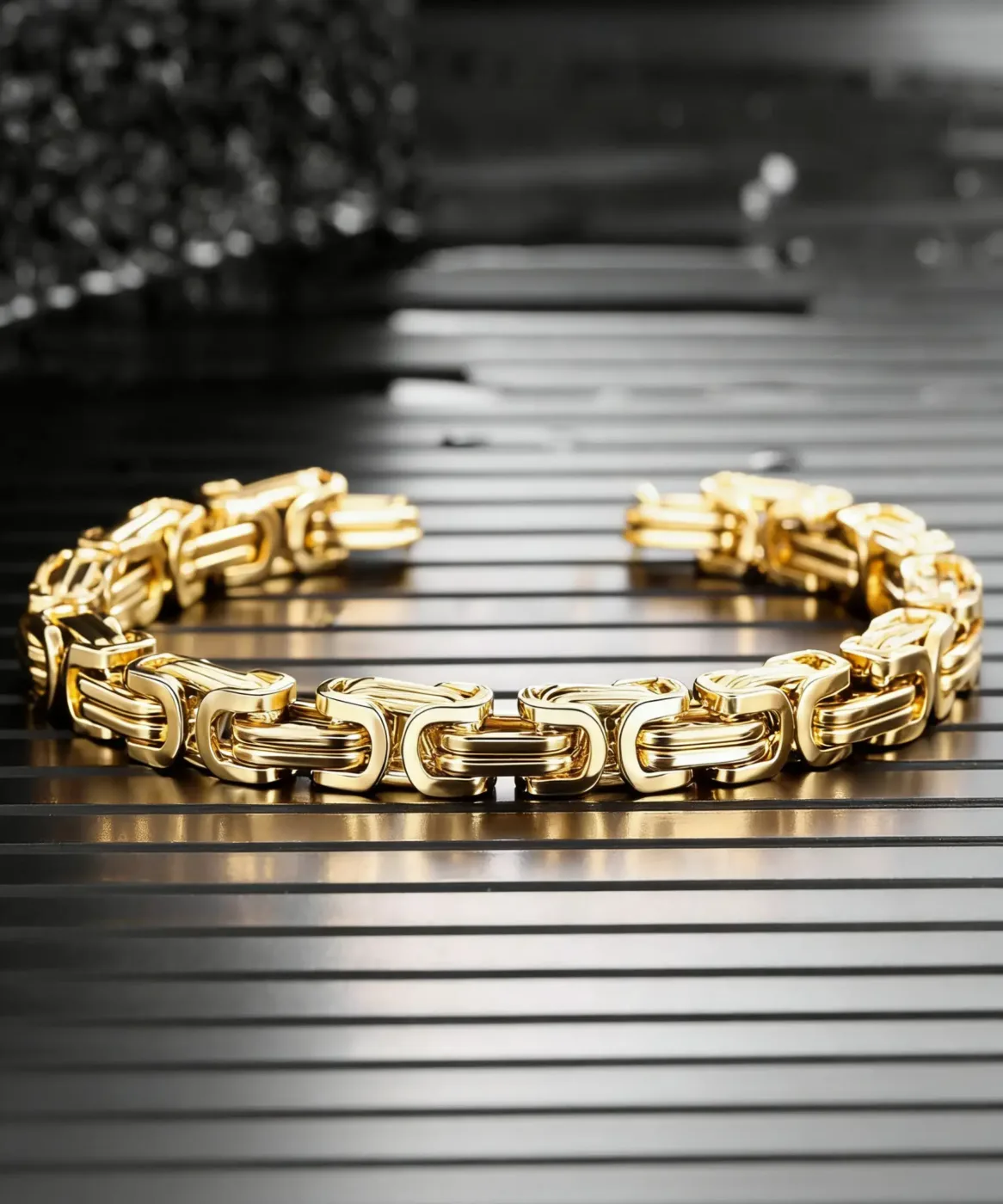 1Pcs 4-8MM Stainless Steel Golden Chain Necklace