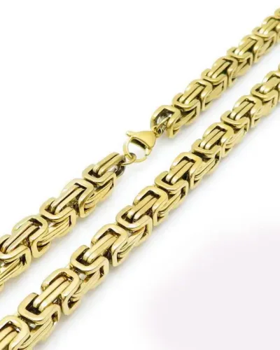 1Pcs 4 8MM Stainless Steel Golden Chain Necklace 6
