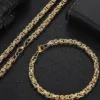 1Pcs 4-8MM Stainless Steel Golden Chain Necklace