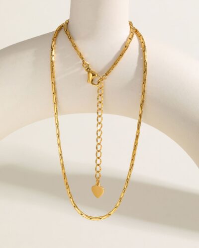 1Pcs Delicate Golden Stainless Steel Chain Necklace for Women Daily Wear