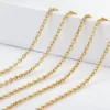 1Pcs Golden Stainless Steel Cable Chain Necklace Bulk