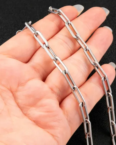 1Pcs Simple Stainless Steel Paperclip Link Chain 1