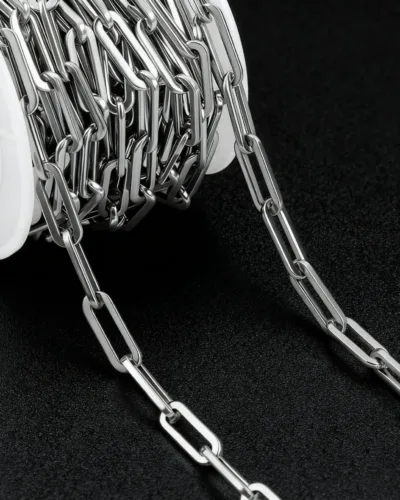 1Pcs Simple Stainless Steel Paperclip Link Chain 2