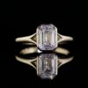 1ct Emerald Cut Moissanite Ring with 18K Gold