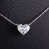 1ct Heart Shaped Lab Created Diamond Necklace