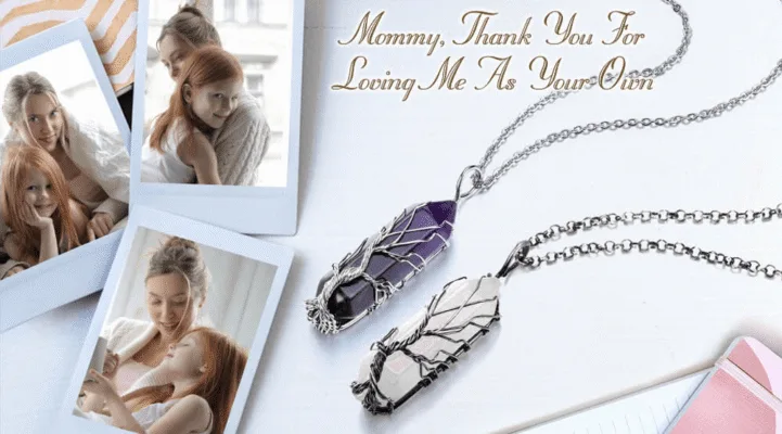 Tree of Life Wrapped Hexagon Pendant Necklace Wholesale