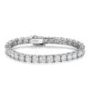 2 5MM Moissanite Tennis Bracelet Sterling Silver Unisex 9