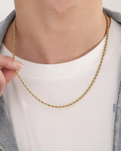 2 8MM 18K Gold Plated Stainless Steel Rope Chains Wholesale1212 4