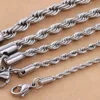 2-8MM Stainless Steel Rope Chain Necklaces Bulk