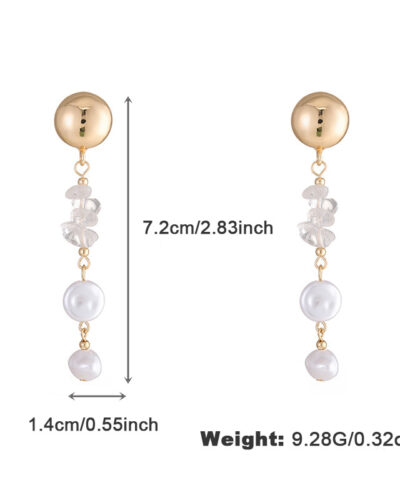 Vintage Elegant Baroque Pearl Drop Earrings