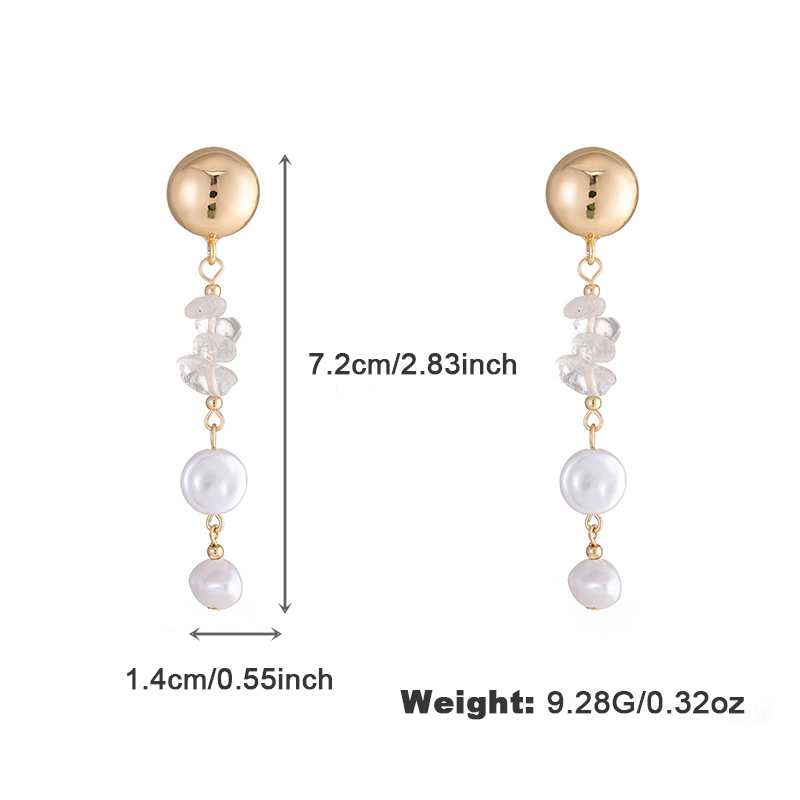 Vintage Elegant Baroque Pearl Drop Earrings