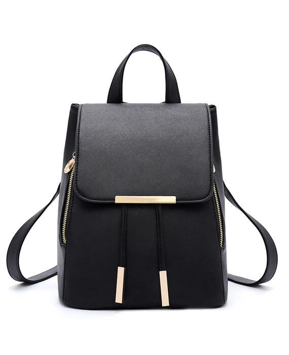 PU Leather Top-handle Backpack