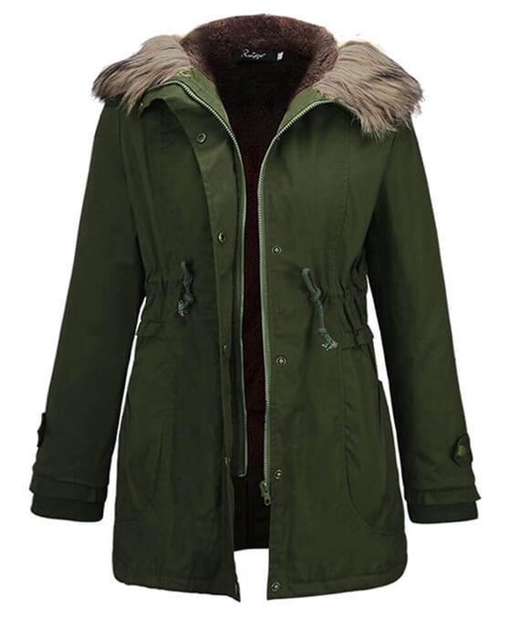 Womens Parka Coats with Fur Hood