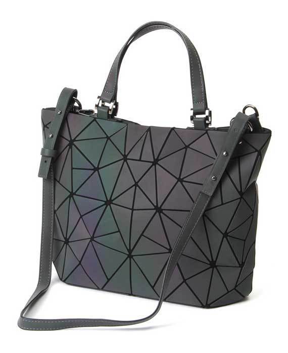 Geometric Holographic Luminous Messenger Bag