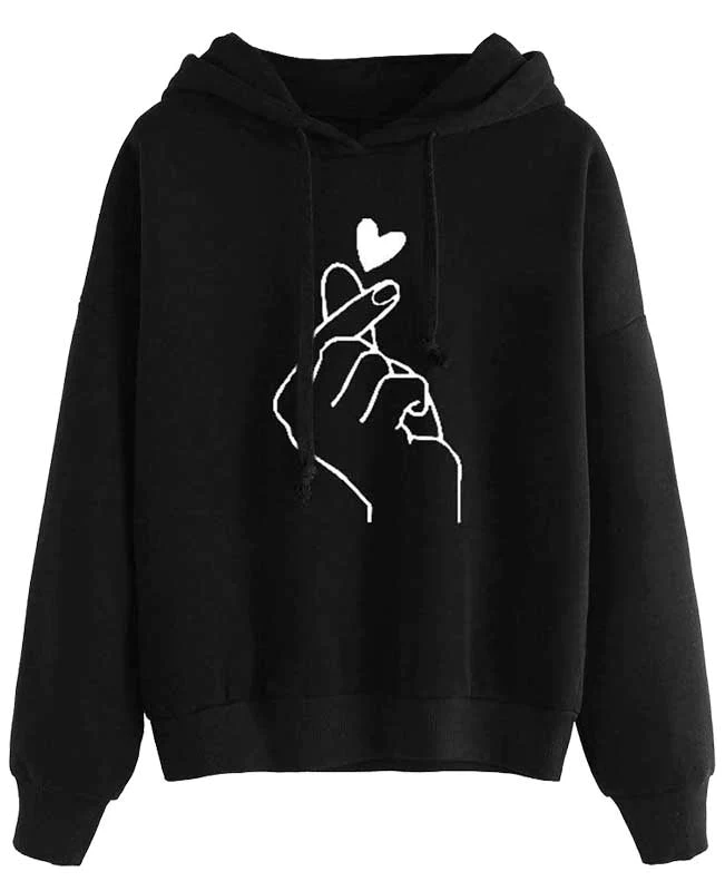 Heart Finger Print Cute Sweatshirts
