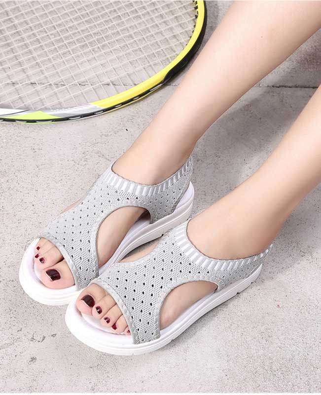 Women Summer White Platform Sandals-12