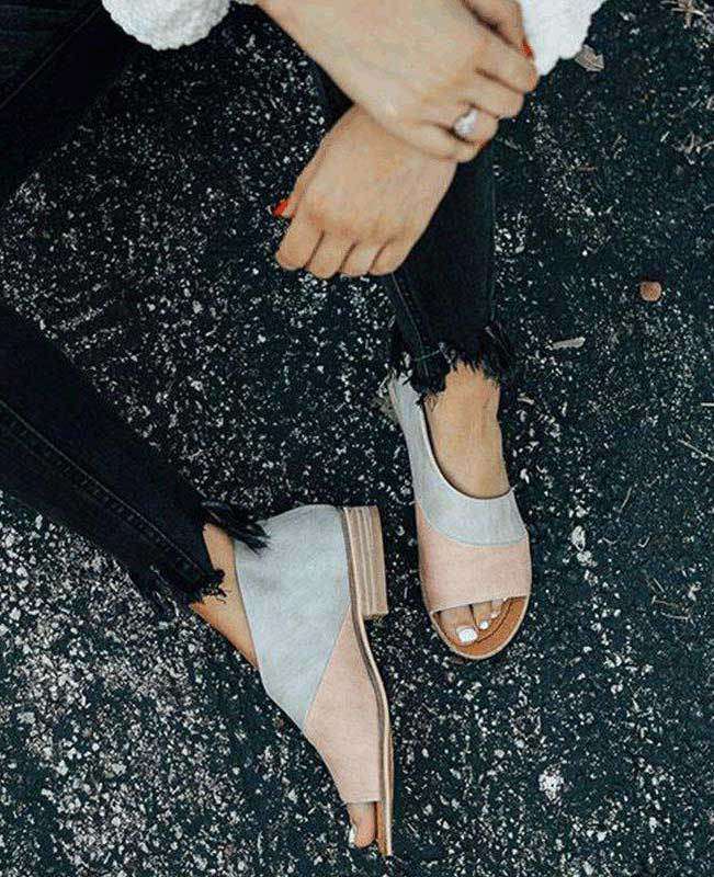 Patchwork Slip on Summer Sandals