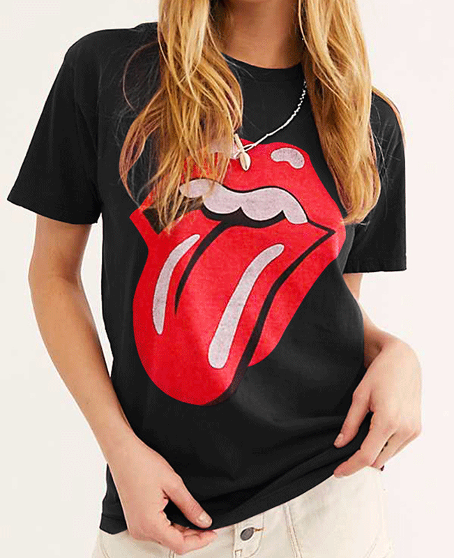 Round Neck Big Tongue Tops T-shirt